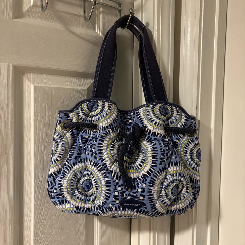 Vera Bradley Y2K Starry Night Bohemian Tote Denim Blue